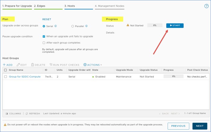 11 - Edge Upgrade Start